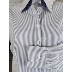 Brooks Brothers Button Up Striped Blue/White 2